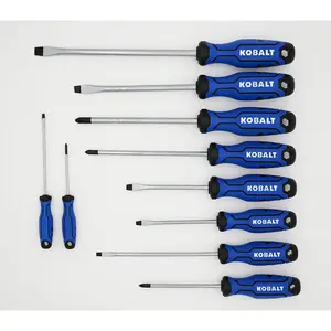 Kobalt 10-Piece Plastic Handle Magnetic Assorted Drive Screwdriver Set