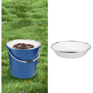 Soil, Sand, and Compost Sifter for Gardening – Sieve for Rocks, Dirt, and Organic Material – Fits 5-Gallon Buckets-3/8 in Aperture