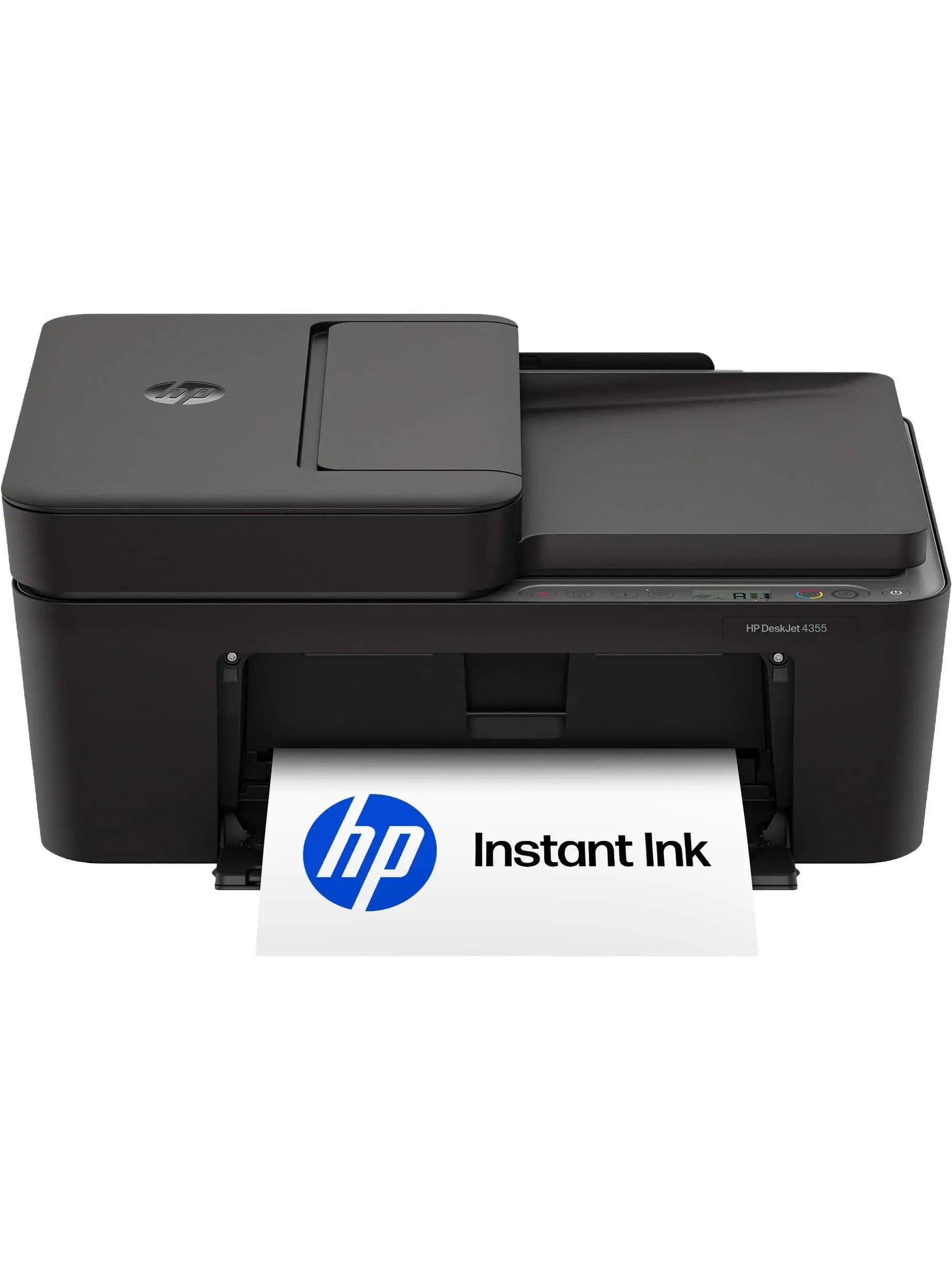 HP - DeskJet 4355 Wireless All-in-One Inkjet Printer, Scanner, Copier, AI-Enabled with 3 Months of Instant Ink - Black