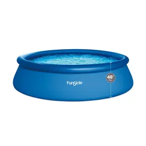 Funsicle 18" x 48" QuickSet Inflatable Ring Top Outdoor Above Ground Pool w/Pump