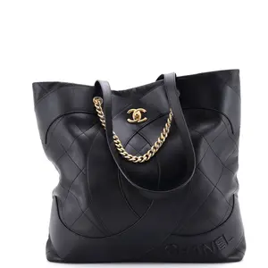 Pre-owned CHANEL Leather Tote Bags REBAG Club Monaco Shopping Tote Quilted Lambskin Large by Rebag