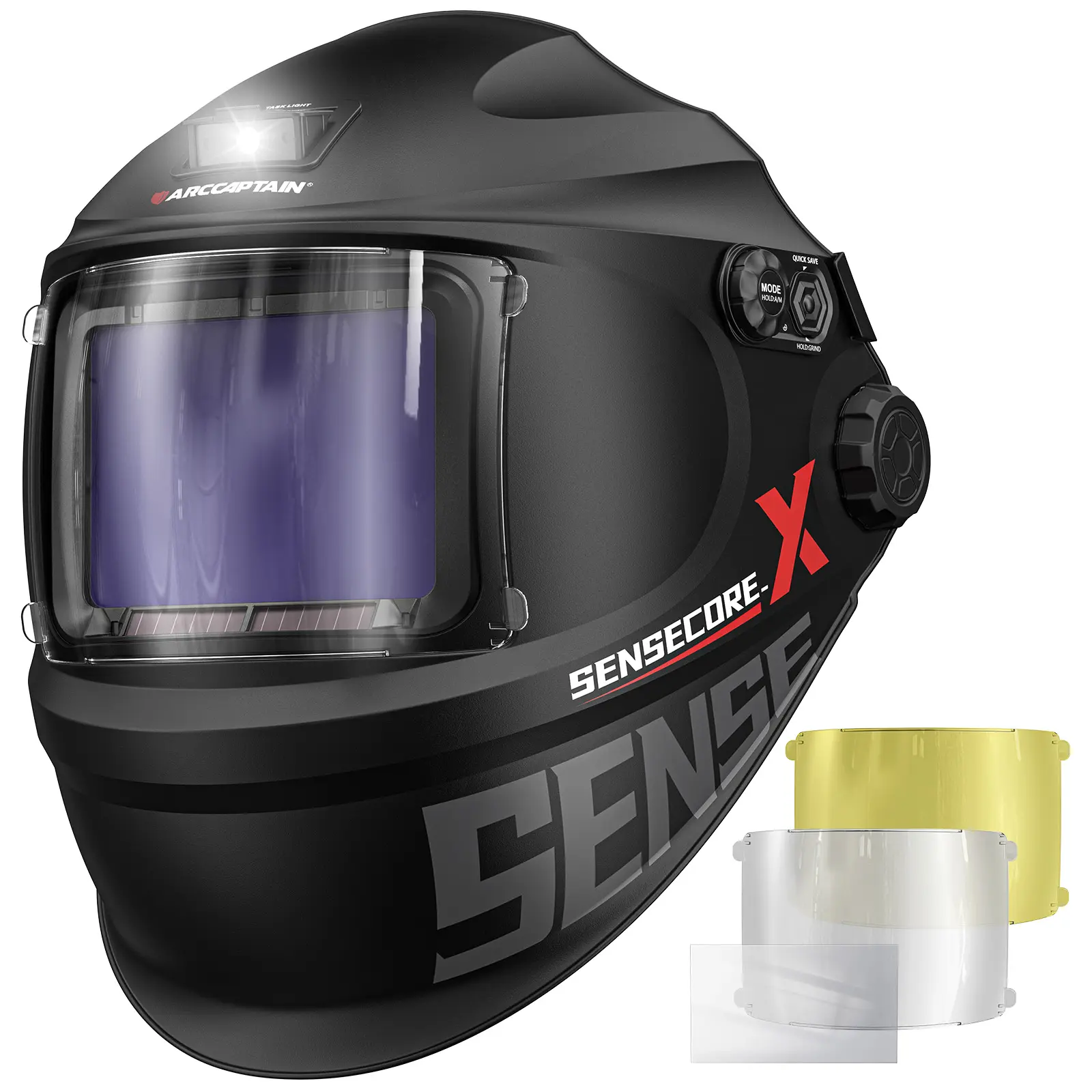 ARCCAPTAIN Sensecore-X Series Intelligent Automatic Darkening Welding Mask Helmet, Welding Accessory with E-Ink Display, Multiple Lenses, Ideal Father's Day Gift, Intelligent Auto-Darkening