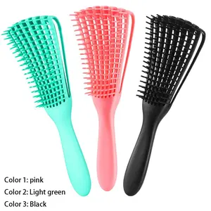 Smooth Brush for African American/african Hair Textures, 3a-4C Curly/wavy/hair, Easy Clean, Octopus Comb, Massage Straightening Comb, Detangling Hairbrush