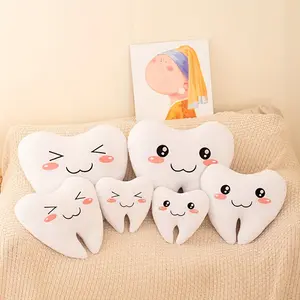 Two Sizes of a Humorous Tooth Plush Toy, Adorable Cartoon Tooth Pillows, Fairy-Shaped Cushions, Creatively Soft Stuffed Teeth Pillows for Home Decor And Educational Purposes.