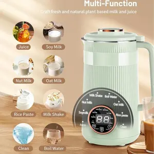 Mini Soybean Milk Maker, Portable Soy Milk Machine with 6 functions, Automatic Filter Free Multi Functional Small Fruit Blender for Coffee Drink