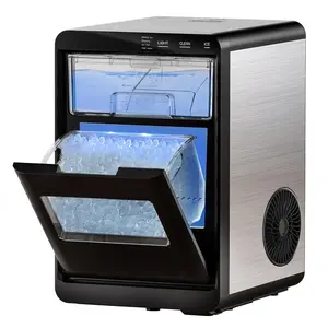 Create Ice Magic at Home with 44lbs Self-Cleaning Nugget Ice Maker - Perfect for Kitchen Fun & Parties!