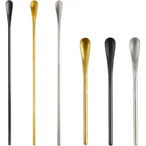 6Pcs Coffee Stirrers Sticks, Stirring Ground Espresso Use French Press Brew Method, Stainless Steel Bar Spoon for Hot Tea Coke Cocktail Mixing