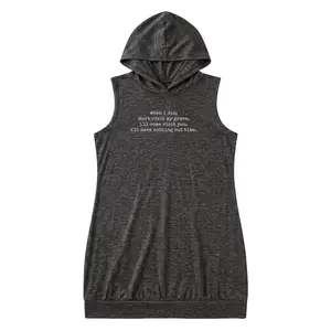 Unhinged Hoodie Tank Dress with Dark Humor Quote – Perfect Spooky Season Ghost Humor Outfit