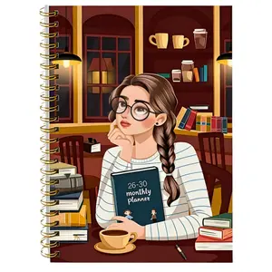 2026-2030 Monthly Calendar/Planner - From January 2026 to December 2030, a 5-year monthly calendar, cover design themed around women reading, annual calendar planner, with month tabs, 60-month calendar, size 5.5 inches x 8.3 inches