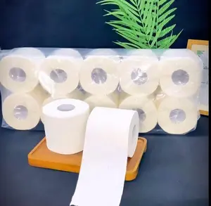 10 Roll Pack 4-Ply Soft Toilet Paper Rolls Absorbent Bathroom Tissue Home Office Commercial Wood Pulp Durable Strong Layers - Cleaning