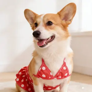 Summer Pet Clothing Teddy Bikini Set Swimwear, Beach Cloth Doll Cat Dog Clothes, Pet Swimsuit for Cats Dogs, Cute Summer, Costume