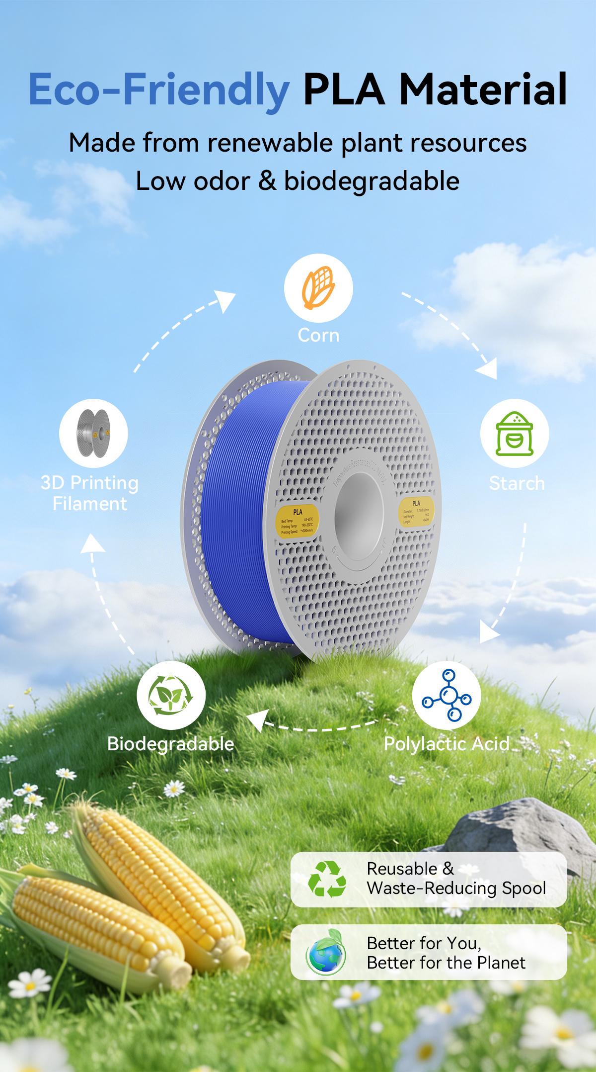 VERTEXFIL PLA Filament for 3D Printers — 1.75mm 1kg (2.2lb) Spool, Black & White PLA, Tangle-Free, High Precision ±0.02mm, Strong, Smooth, Eco-Friendly, 13 Vibrant Colors, Compatible with BambuLab, Creality, Anycubic, Prusa & Most FDM Printers