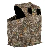 [Amazing Offer]Portable Hunting Blind with Chair - Camouflage See-Through Ground Tent with Cup Holder, Lightweight 1-Person Tent for Deer, Duck, and Turkey Hunting Visibility Convenience