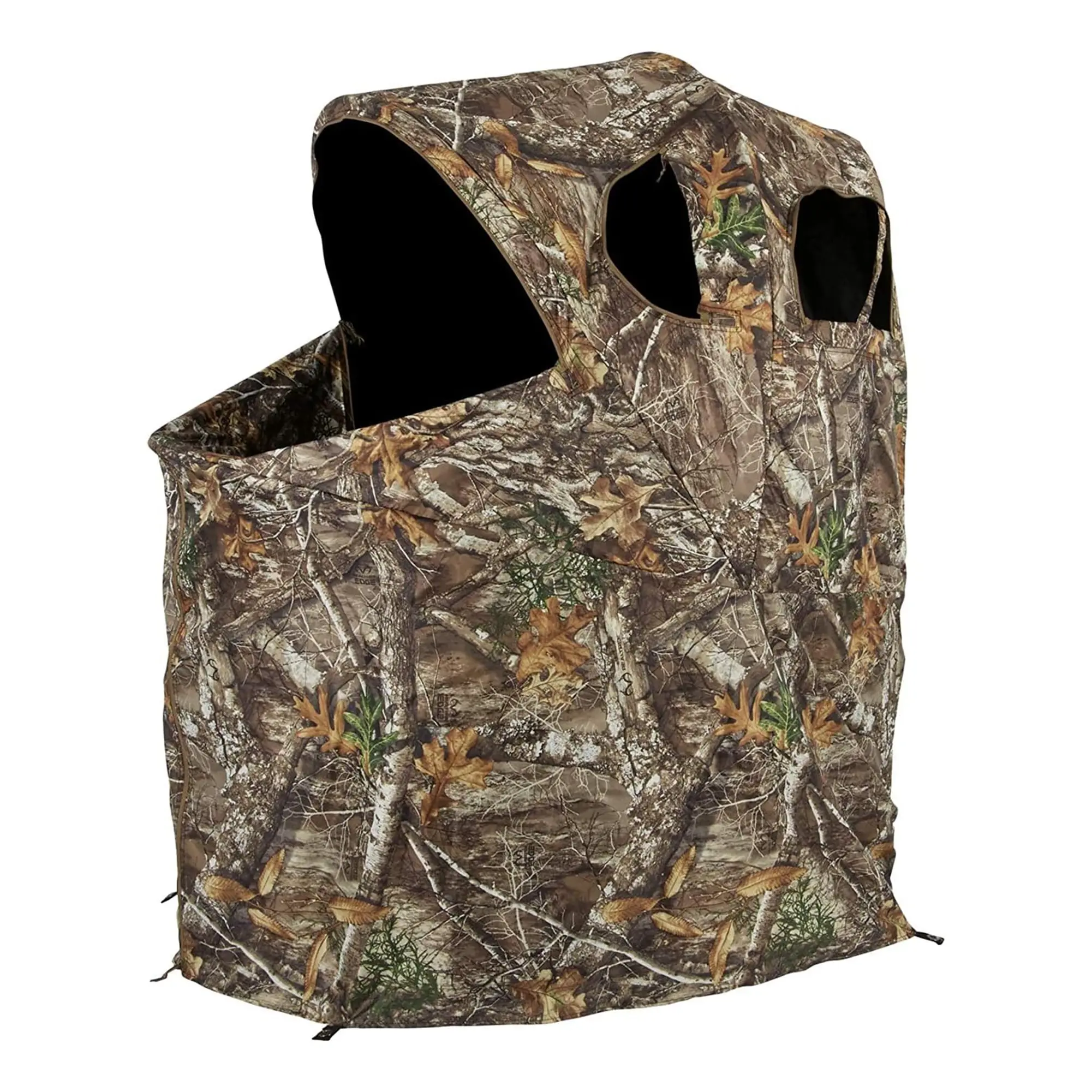 [Amazing Offer]Portable Blind With Chair - Camouflage See-Through Ground Tent with Cup Holder, Lightweight 1-Person Tent for Deer, Duck, and Turkey Hunting Visibility Convenience summerwins
