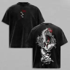 Ken Kaneki Tokyo Ghoul T-Shirt – Anime Vintage Washed Oversize Tee Heavy Cotton Unisex Retro Manga Streetwear Graphic Top Special Limited Fans Edition Tokyo Ghoul anime merchandise