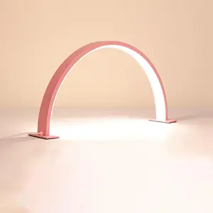 Half Moon Shaped Nail Table Lamp, USB Rechargeable LED Desktop Light, Decorative Light for Home Bedroom Living Room, Gift for Girls Ladies