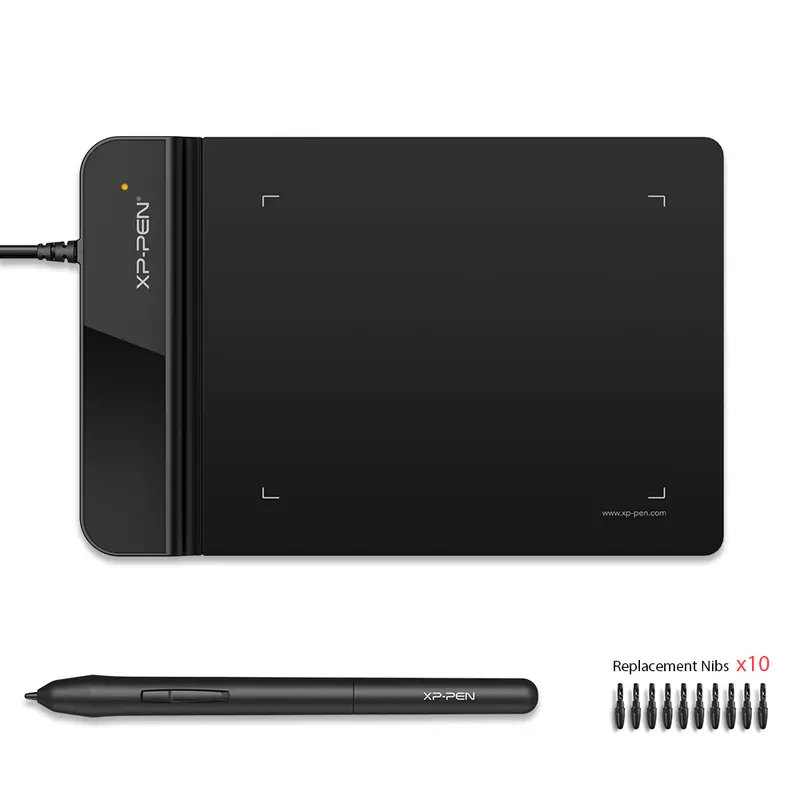 XPPen G430S Graphics Tablet - Battery-Free Stylus, 8192 Pressure Sensitivity, 4x3 In Active Area, 266rps Smooth Flow, USB Powered, 10x Replacement Nibs for Writing, Drawing, Windows & Mac OS