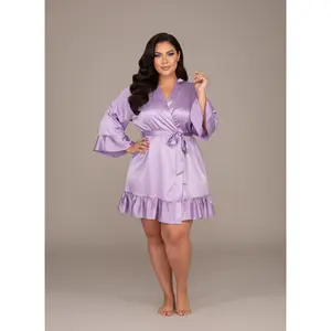 The Ruffle Bridal Party Robe (Lavender)
