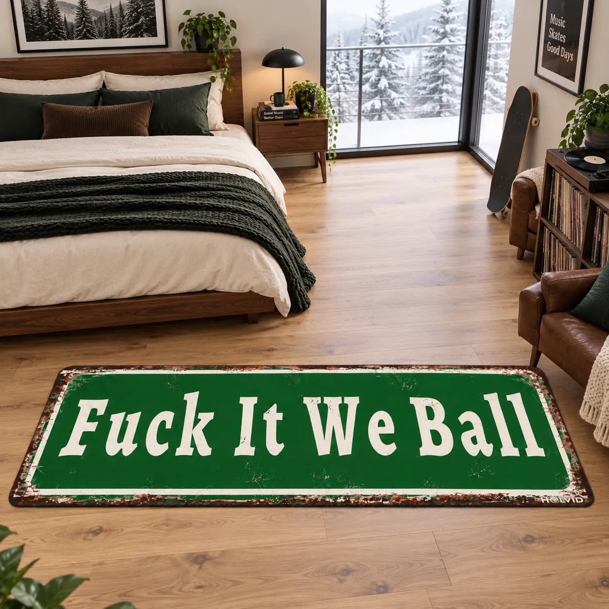 Fuck It We Ball Non-Slip Floor Machine Washable Mat, Flannel  Washable Easy-to-Clean Rug, Machine Washable Rugs, Kitchen Area Rug for Kitchen, Funny Bedroom, Living Room Decor Laundry Room or Bathroom #GLOBAL PICKS
