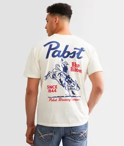 Pabst Blue Ribbon Vintage Bull Rider T-shirt - Your Size Here - Functional Fashion - Fashion Varieties - Men's And Women's Choices - Full Color Range Classic Cotton Menswear Top Collar Fitted Love Oversized Personalized Sport Streetwear Shortsleeve