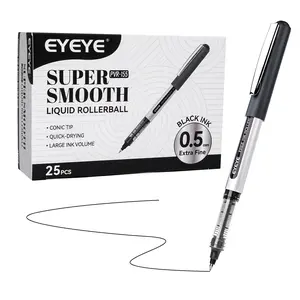 EYEYE PVR155 Rollerball Pens 25Pack 50Pack 0.5mm Liquid Ink Extra Fine Point Quick Dry Blue Ink Pens for Journaling Note Taking Office School Supplies Black Ink Pens Specialty Pen