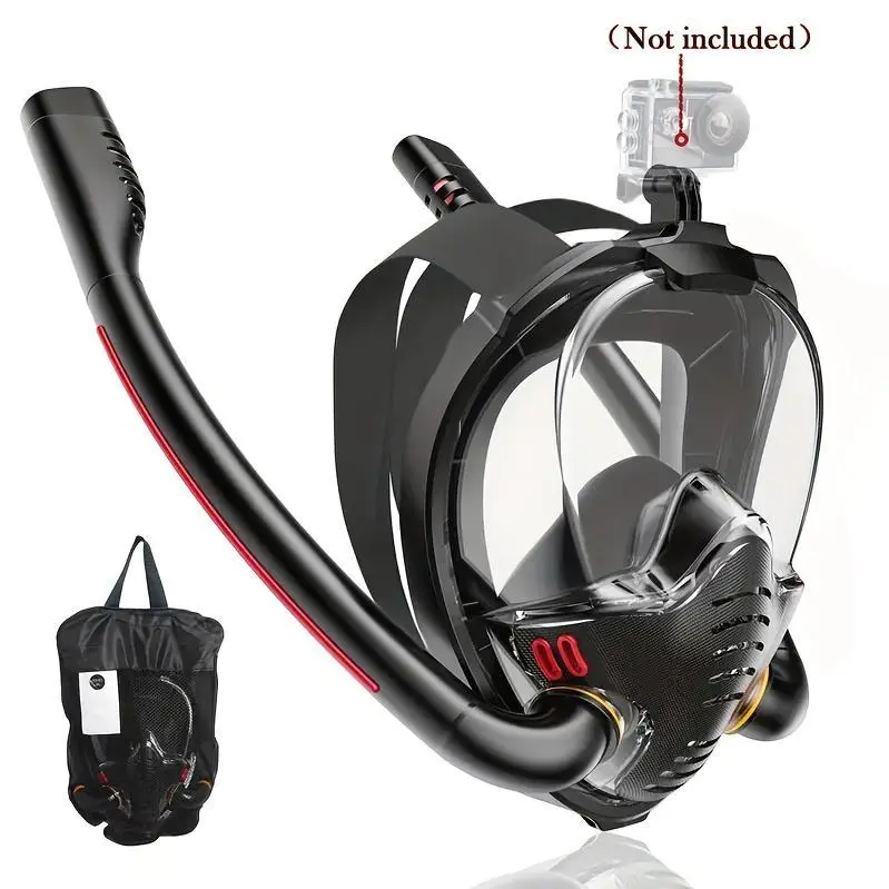 180° Seaview Full Face Snorkel Mask - Wide-Angle Panoramic Vision, Advanced Anti-Fog, Leak-Proof Technology, Comfortable Double Tube for Water Sports, Full Face Mask, Leak-Proof Seal