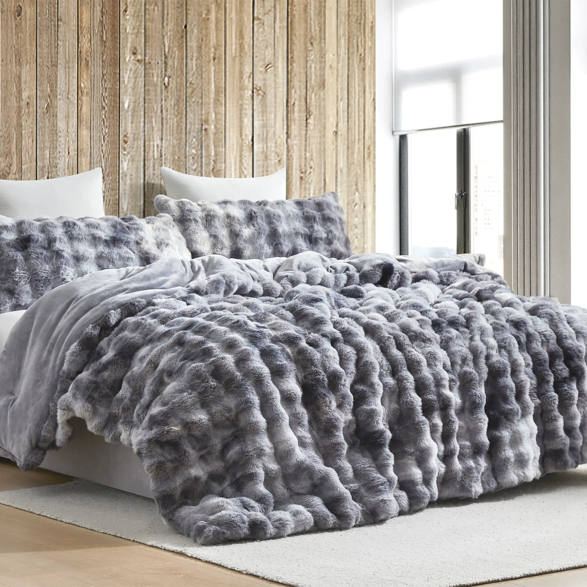 Beary Soft - Coma Inducer Oversized Comforter Set - Glacier Black Bear