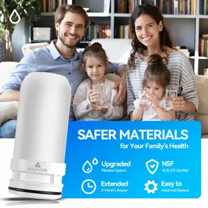 2Pcs Detachable Tap Filter Cartridge for Water Purification, Removable Faucet Purifier Replacement Water Filter Cleaner for Chlorine Taste & Odor Reduction,fit for Kitchen Bathroom Washing Room,ect