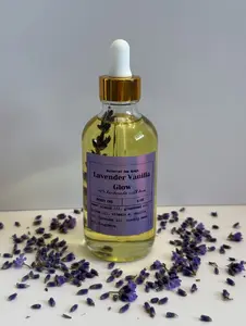 Handcrafted Lavender Vanilla Glow Body Oil, lightweight skin serum, grapeseed oil for skin, jojoba, aromatic body oil