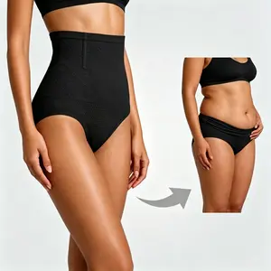 3-Pack Breathable High-Waisted Body Shaper Panties Tummy Control Sculpting Underwear for Women