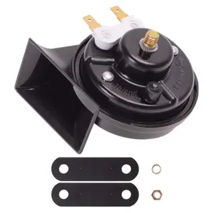 12V Loud Air Horn – Universal Snail Horn for Motorcycle, Truck, ATV, Golf Cart, Moped, Scooter – 118 dB Signal Speaker with E-MARK Certification