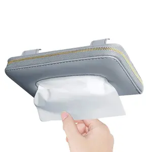 Car Tissue Box, Car Visor Tissue Holder, Car Tissue Holder, Premium Tissue case Holder for car (Gray)