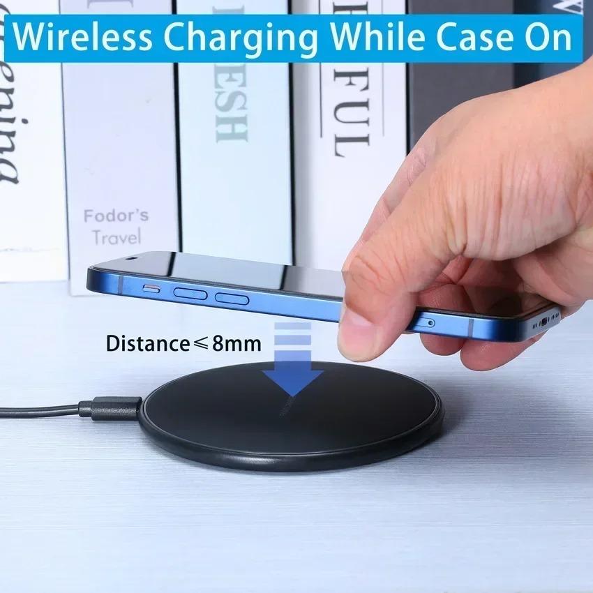 LED Light Wireless Charger Pad Universal Compatibility Fast Charging Station