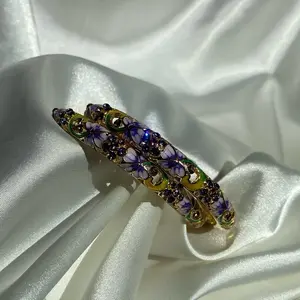 Purple flower bangle