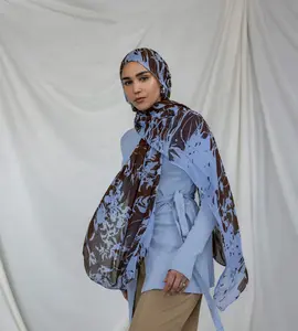 VELA Chocolate Shadow Blossom Print Modal Hijab VELA Chocolate Shadow Blossom Print Modal Hijab