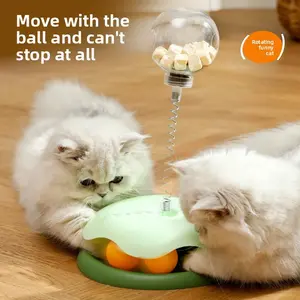 Cat Spinner Transparent Food Dispenser, Cat Entertainment Toy, Pet Supplies, Interactive Plaything for Cats, Fun and Engaging Puzzle, Automatic Rolling Ball
