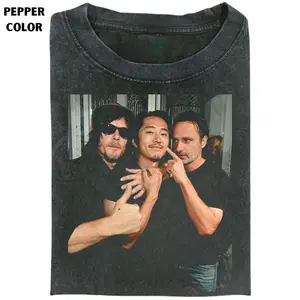 The Walking Dead Cast T-shirt, Daryl, Glenn, Rick Graphic Tee, TV Show Inspired, Unisex Casual Shirt, Vintage Style, Gift for Men, Gift for Women, Crew Neck T-shirt, Trending T-shirt