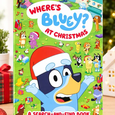 Where's Bluey? Christmas Cartoon Animal Illustrated Search-and-Find Book for Merry Christmas Family Activities
