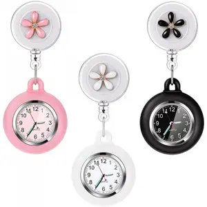 Nurse Glow Pointer Watch with Clip and Lapel Option, Fob Watch with Second Hand