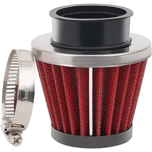 Red 42mm Universal Air Filter for Pod, 150cc-250cc Motorcycle, Scooter, ATV, Dirt Bike, 50cc, 70cc, 90cc, 110cc, 125cc Coolster, Tao Tao, Sunl, Quad, Go Kart, Pit Dirt Bike Parts