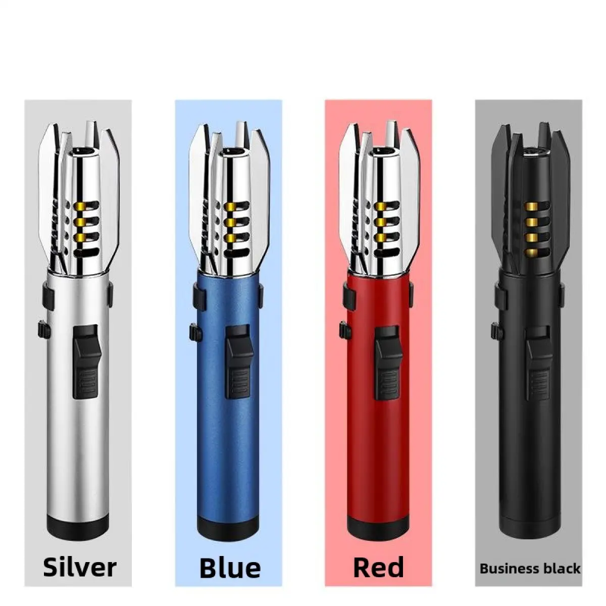 Professional Windproof Butane Welding Torch Gun Lighter for Camp Kitchen, Camping & BBQ Use – Works on Ceramic, Metal Surfaces & BBQ Charcoal, No Fuel Included, Windproof Torch Lighter, Outdoor Camping