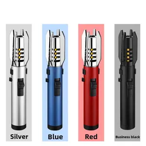 Professional Butane Gas Welding Gun Windproof Torch Lighter For Outdoor Ignition BBQ Charcoal Mosquito Coils Aromatherapy Cigar Tool And Camping Essentials (Without Fuel)
