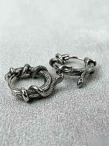 Heavyweight Snake Ear Cuffs, European & American Street Style Cool Earrings, Unisex Neutral Fashion Accessory, Trendy Jewelry for Men & Women