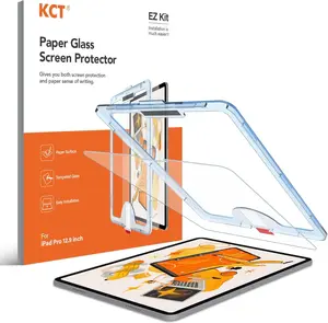 KCT Screen Protector for iPad, iPad Pro, iPad Air, paper feel, tempered glass, natural writing and drawing