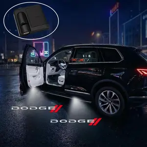 2pcs Dodge Door Projection Light/laser Lamp/new Welcome Light/modified Decoration Floor Lamp (batteries Not Included)