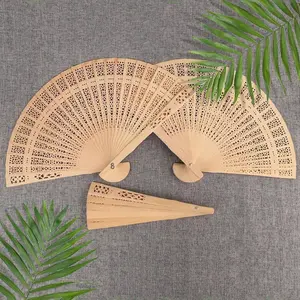 20-Piece Wooden Handheld Folding Fans Set with Sheer Bags, Vintage Chinese Fans for Weddings, Elegant Gifts for Home Decoration, Bamboo Fan