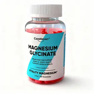 Carehaven Magnesium Glycinate Gummies Zero-Sugar | for Muscles, Nerves, & Energy |  High Absorption | 60 gummies Supplement Fitness Healthcare