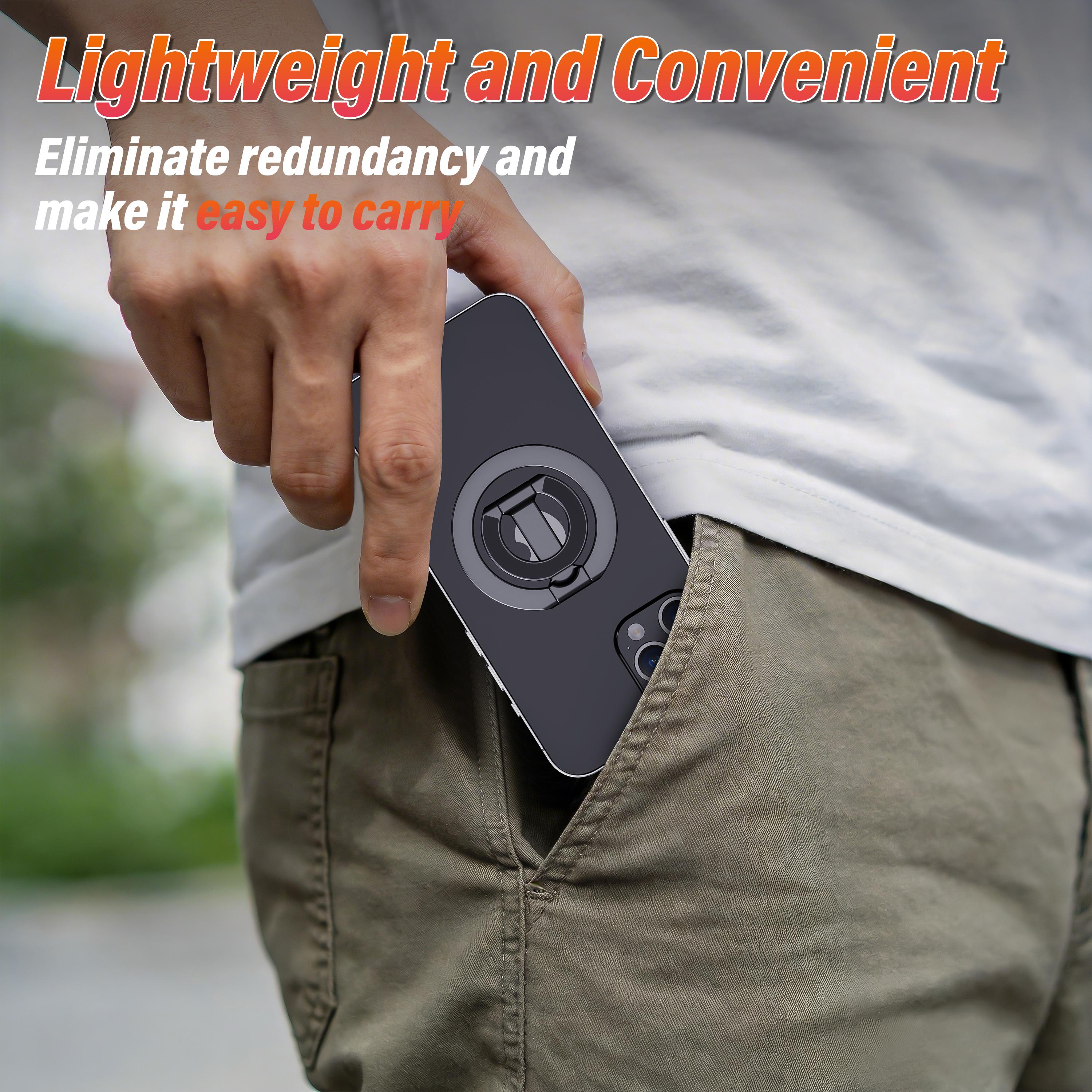 Dual‑Sided Magnetic Phone Ring Grip, Super Strong Magnet Phone Stand Holder Compatible with Car Mounts, Magnetic Phone Accessory for iPhone 17/16/15/14/13 Pro Max Plus