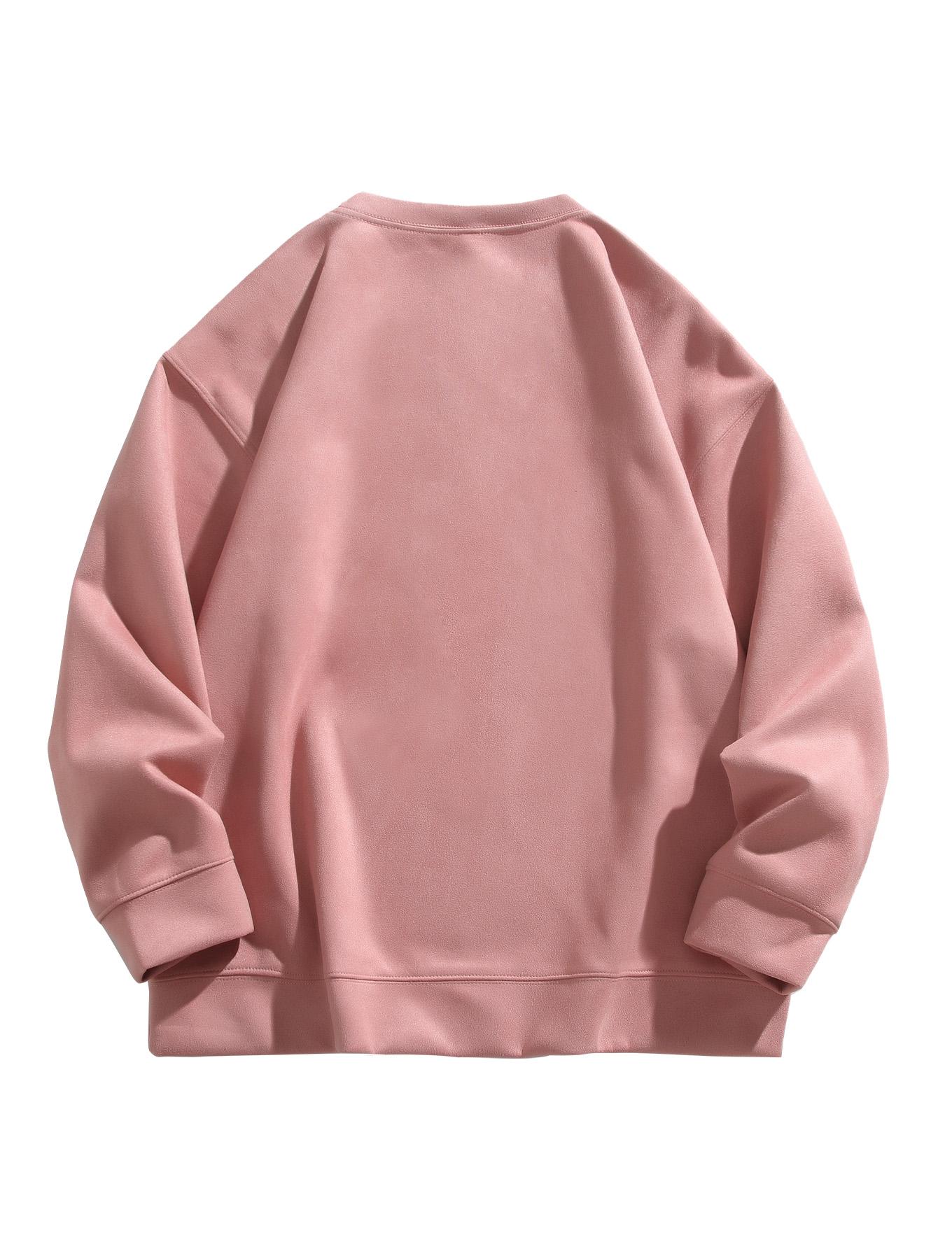 CCCMAI Men's Crewneck Sweatshirts, Long Sleeve Thermal Pullover Tops, Regular Fit Long Sleeve Round Neck Pullover for Spring Fall, Crewneck Top Menswear Casual Classic Stylish