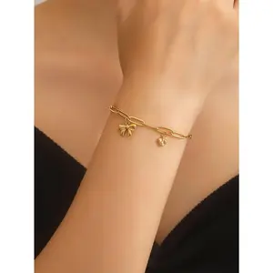 Simple and Elegant 18K Gold-plated Stainless Steel Chain Bracelet for Women, Exquisite Adjustable Paperclip Chain, Fashionable Accessory, Daily Accessory, Perfect Gift